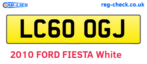 LC60OGJ are the vehicle registration plates.