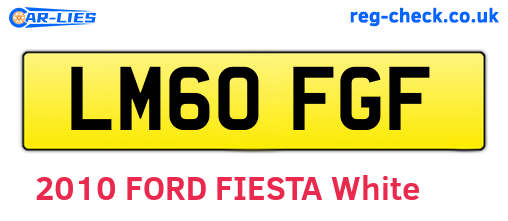 LM60FGF are the vehicle registration plates.