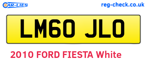 LM60JLO are the vehicle registration plates.