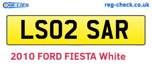 LS02SAR are the vehicle registration plates.