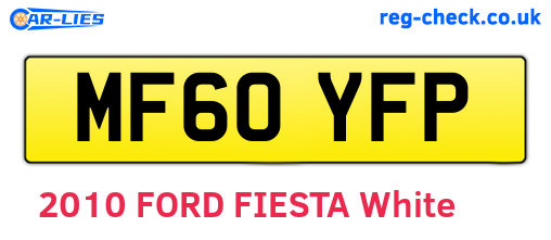 MF60YFP are the vehicle registration plates.