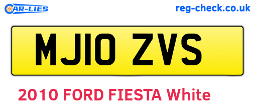 MJ10ZVS are the vehicle registration plates.