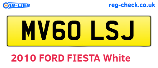 MV60LSJ are the vehicle registration plates.