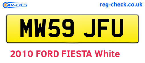 MW59JFU are the vehicle registration plates.