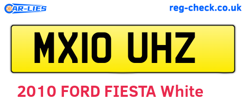 MX10UHZ are the vehicle registration plates.