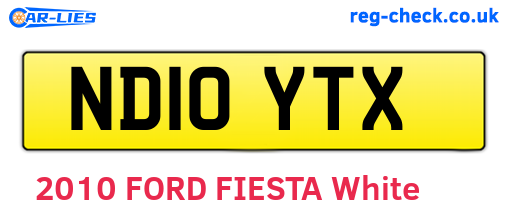 ND10YTX are the vehicle registration plates.