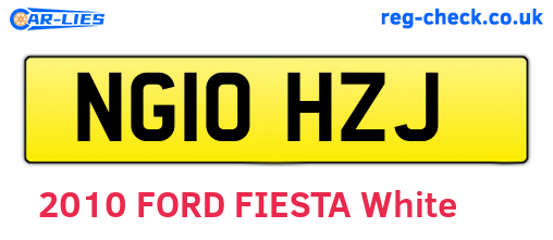 NG10HZJ are the vehicle registration plates.