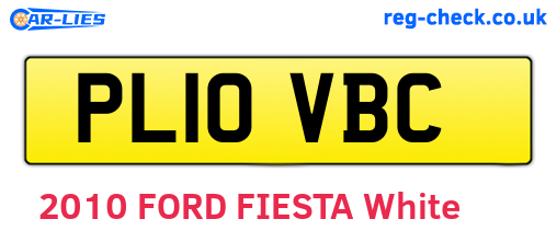 PL10VBC are the vehicle registration plates.