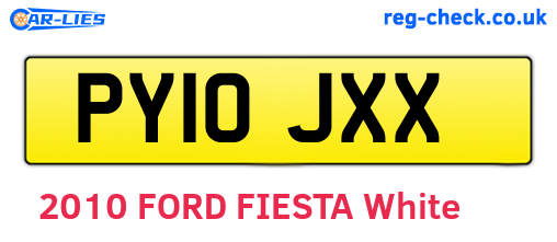 PY10JXX are the vehicle registration plates.