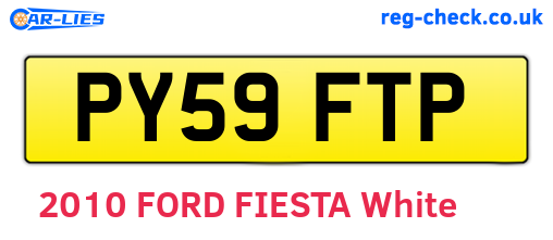 PY59FTP are the vehicle registration plates.