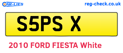 S5PSX are the vehicle registration plates.