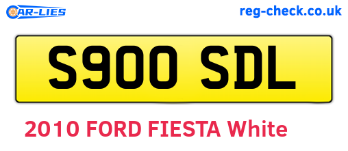 S900SDL are the vehicle registration plates.