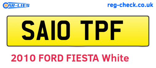 SA10TPF are the vehicle registration plates.