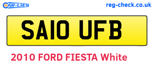 SA10UFB are the vehicle registration plates.