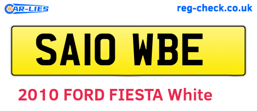 SA10WBE are the vehicle registration plates.
