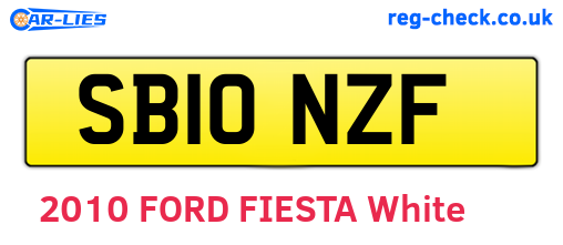 SB10NZF are the vehicle registration plates.