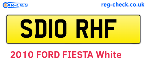 SD10RHF are the vehicle registration plates.