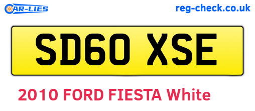 SD60XSE are the vehicle registration plates.