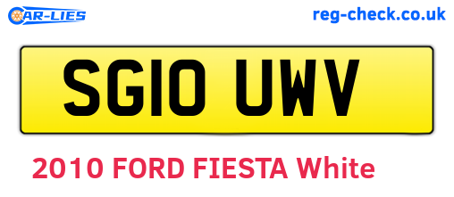 SG10UWV are the vehicle registration plates.