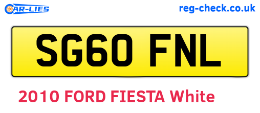 SG60FNL are the vehicle registration plates.