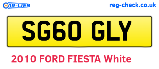 SG60GLY are the vehicle registration plates.