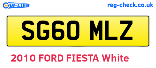 SG60MLZ are the vehicle registration plates.