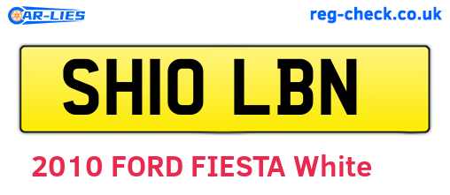 SH10LBN are the vehicle registration plates.