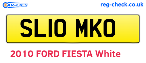 SL10MKO are the vehicle registration plates.