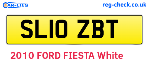 SL10ZBT are the vehicle registration plates.