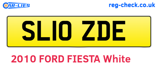 SL10ZDE are the vehicle registration plates.