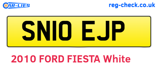 SN10EJP are the vehicle registration plates.