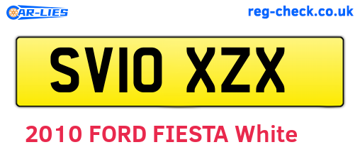 SV10XZX are the vehicle registration plates.