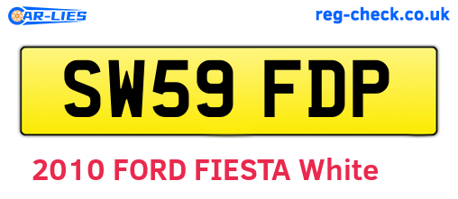 SW59FDP are the vehicle registration plates.