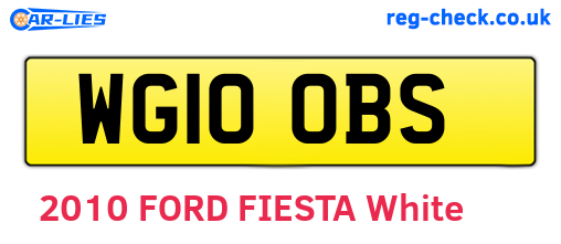 WG10OBS are the vehicle registration plates.