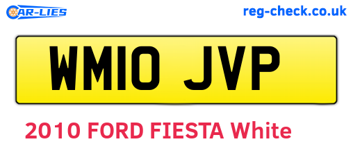 WM10JVP are the vehicle registration plates.