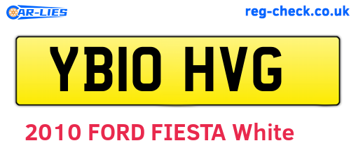 YB10HVG are the vehicle registration plates.