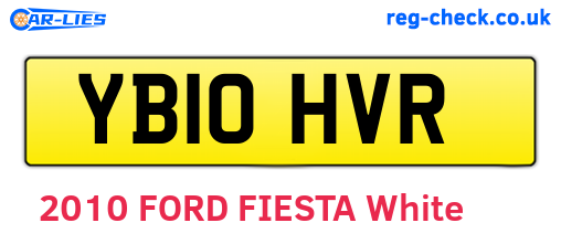 YB10HVR are the vehicle registration plates.