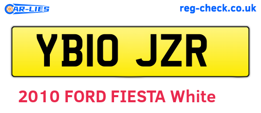 YB10JZR are the vehicle registration plates.