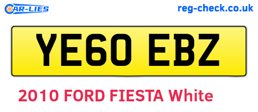YE60EBZ are the vehicle registration plates.