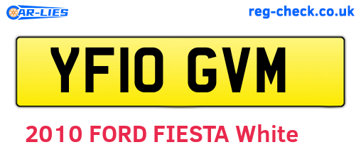 YF10GVM are the vehicle registration plates.