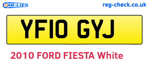 YF10GYJ are the vehicle registration plates.