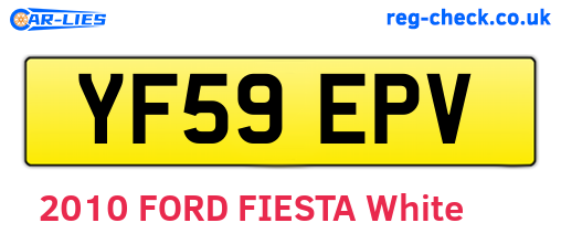 YF59EPV are the vehicle registration plates.