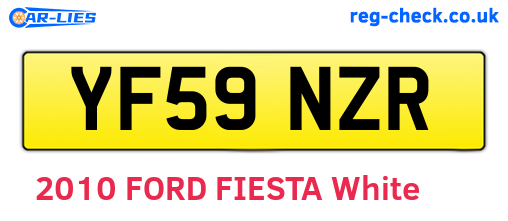 YF59NZR are the vehicle registration plates.