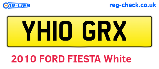YH10GRX are the vehicle registration plates.