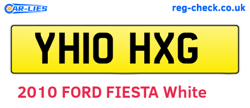 YH10HXG are the vehicle registration plates.