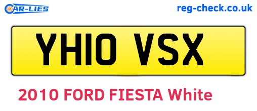 YH10VSX are the vehicle registration plates.
