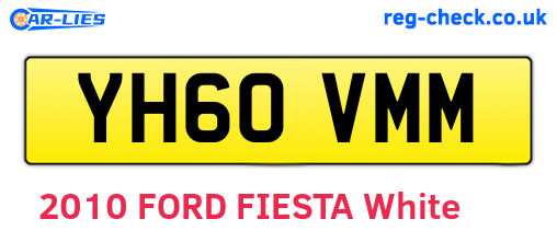 YH60VMM are the vehicle registration plates.