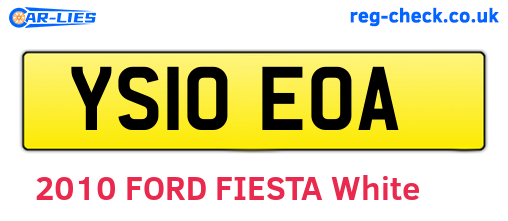 YS10EOA are the vehicle registration plates.