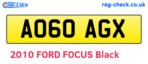 AO60AGX are the vehicle registration plates.