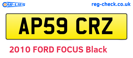 AP59CRZ are the vehicle registration plates.